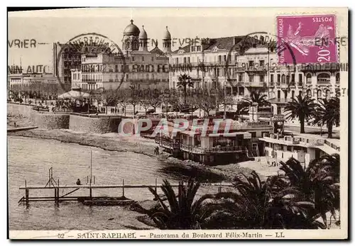 Cartes postales Saint Raphael Panorama du boulevard Felix Martin