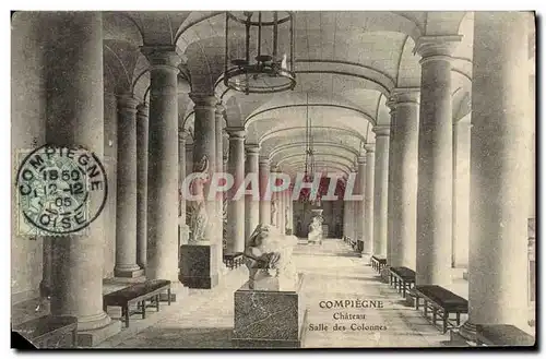 Cartes postales Compiegne Chateau Salle des Colonnes