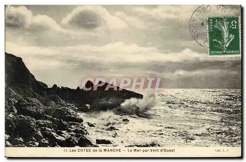 Ansichtskarte AK Les Cotes de la Manche La Mer Vent d Ouest