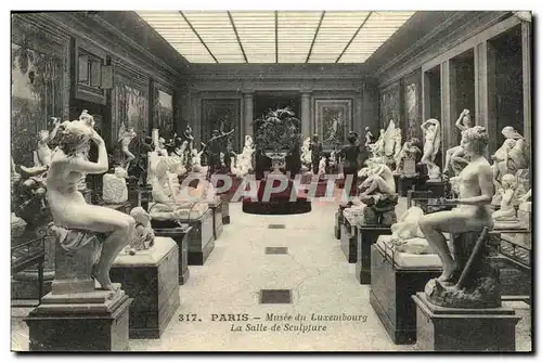 Cartes postales Paris Le Musee du Luxembourg La Salle de Sculpture