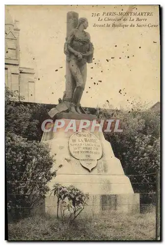 Ansichtskarte AK Paris Montmartre Le Chevalier de la Barre devant la Basilique du Sacre Coeur