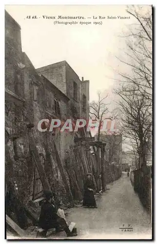 Cartes postales Vieux Montmartre La Rue Saint Vincent