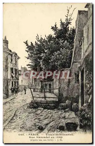 Ansichtskarte AK Paris Vieux Montmartre Rue Marcadet en 1860