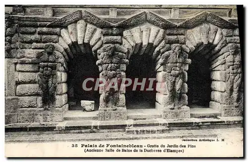 Cartes postales Palais de Fontainebleau Grotte du Jardin des Pins Ancienne salle de bains de la Duchesse d Etamp