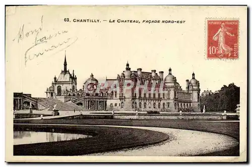 Ansichtskarte AK Chantilly Le Chateau Facade Nord Est