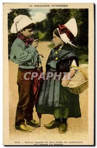 Cartes postales La Normandie Pittoresque Folklore Enfants