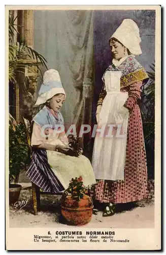 Cartes postales Costumes Normands Folklore