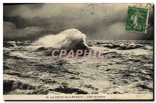 Cartes postales Les Cotes de la Manche Effet de Vague