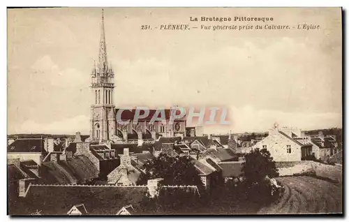 Cartes postales Pleneuf Vue generale prise du Calvaire L eglise