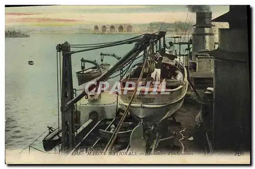 Cartes postales Marine Nationale Manoeuvre d mebarcation Bateau