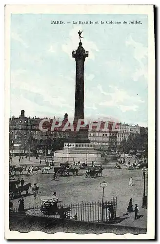 Cartes postales Paris La Bastille et la Colonne de Juillet