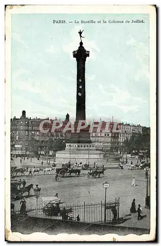 Cartes postales Paris La Bastille et la Colonne de Juillet