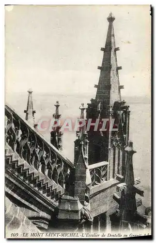 Ansichtskarte AK Le Mont Saint Michel L Escalier de Dentelle en Granit