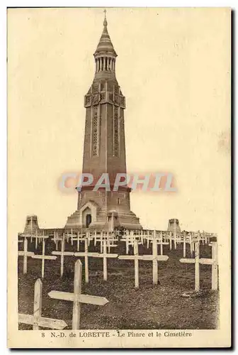 Cartes postales N D de Lorette Le Phare et le cimetiere