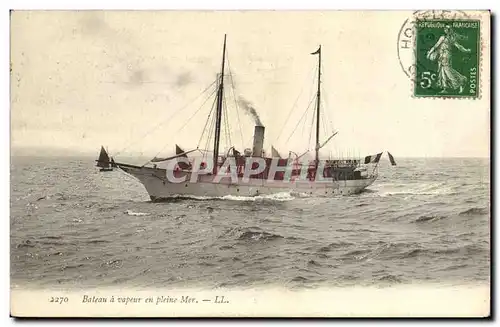 Cartes postales Bateau a vapeur en pleine Mer