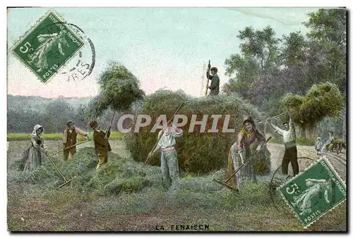 Cartes postales La Fenaison Paysans Folklore