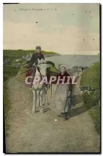 Ansichtskarte AK Dans la Falaise Folklore Cheval