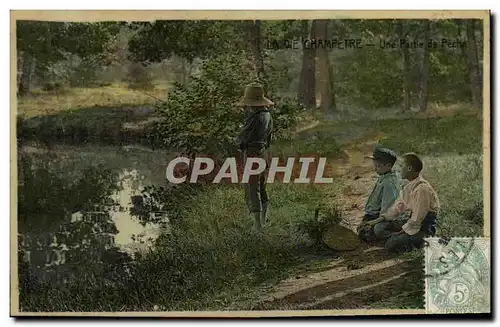 Cartes postales Vie Champetre Une partie de peche Enfants