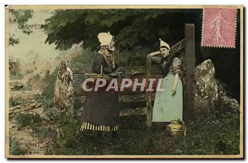 Cartes postales La Vie Champetre Folklore Costume