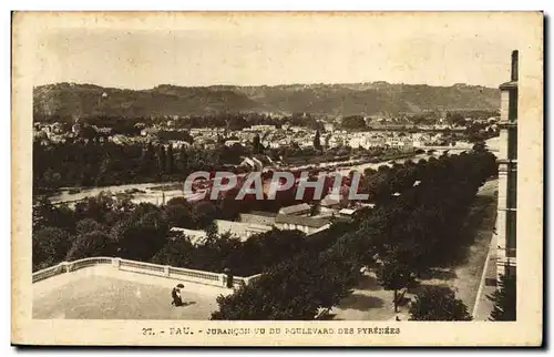 Cartes postales Pau Jurancon vu du Boulevard des Pyrenees