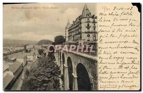 Cartes postales Hotel Gassion et la ville Basse Pau