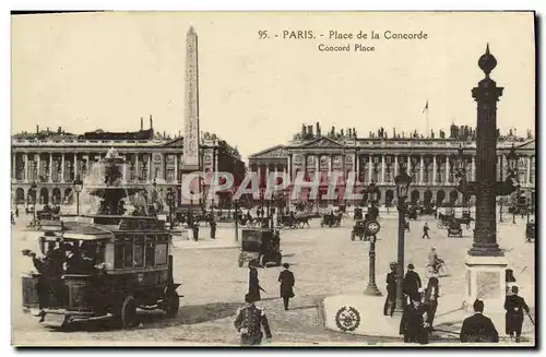 Ansichtskarte AK Paris Place de la Concorde Autobus