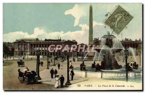 Cartes postales Paris La Place de la Concorde