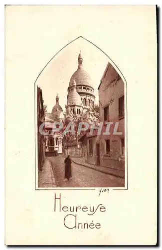 Ansichtskarte AK Heureuse Annee Paris Basilique du Sacre Coeur