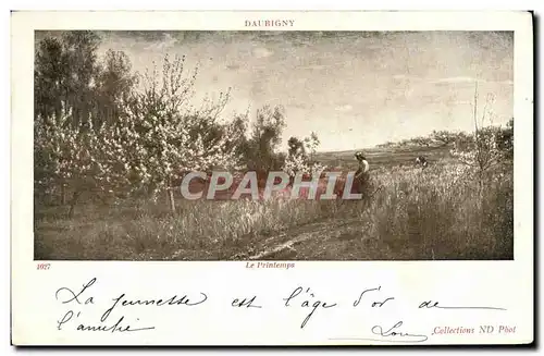 Cartes postales Daubigny Le Printemps