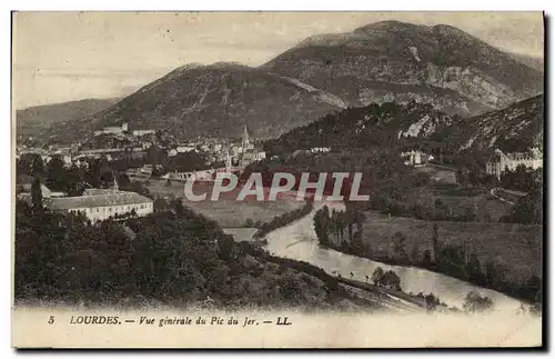 Cartes postales Lourdes Vue generale du Pic du Jer