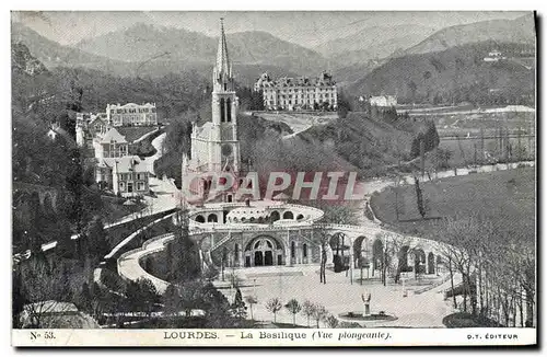 Cartes postales Lourdes La Basilique