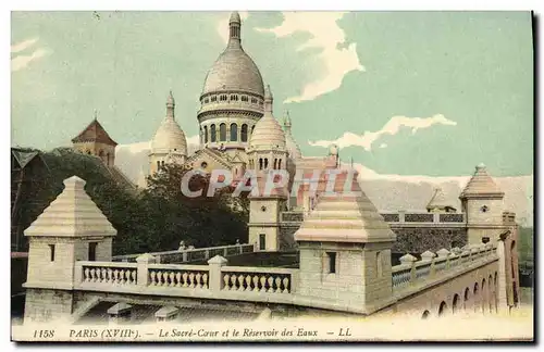 Cartes postales Paris Le Sacre Coeur et le Reservoir des Eaux