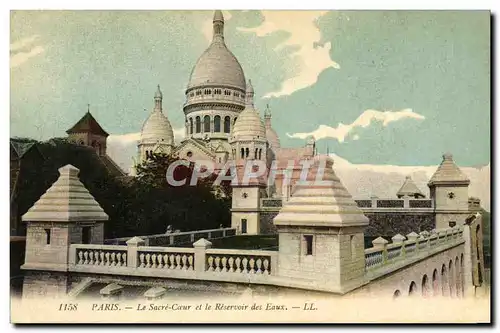 Cartes postales Paris Le Sacre Coeur et le Reservoir des Eaux