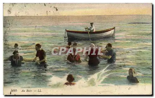 Cartes postales Au Bain Bateau Folklore