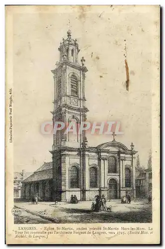 Cartes postales Langers Eglise St Martin