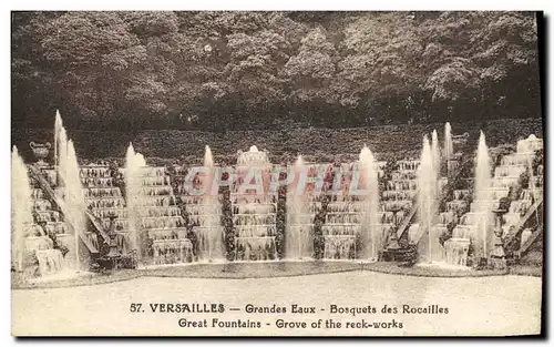 Ansichtskarte AK Versailles Grandes Eaux Bosquets de Rocailles