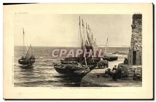 Cartes postales Marine Kustenlandschaft Bateaux de peche