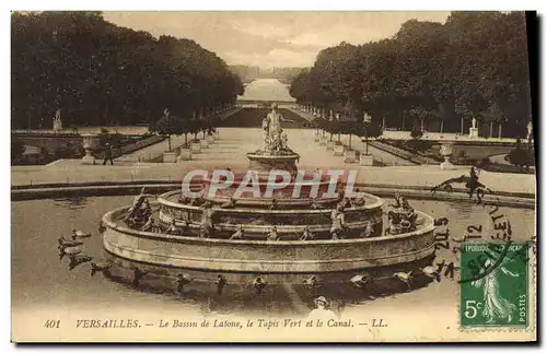 Ansichtskarte AK Versailles Le Bassin de Latone Le Tapis Vert et le Canal