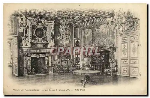 Ansichtskarte AK Palais De Fontainebleau Le Salon Francois 1er