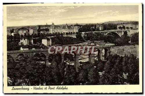 Cartes postales Lxuembourg Viaduc et pont Adolphe