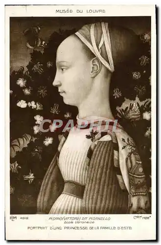 Ansichtskarte AK Pisano Dit Pisanello Portrait d une princesse de la famille d Este