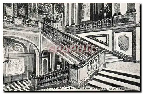 Cartes postales Palais De Versaites Escalier de Marhre dit de la Reine