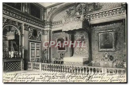 Ansichtskarte AK Palais De Versailles Chambre de Louis XIV