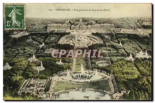 Ansichtskarte AK Versailles Vue Generale du Parc Et Du Palais