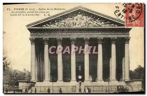 Ansichtskarte AK Paris Eglise de la Madeleine La Premiere Pierre Ful Posee Par Louis XV