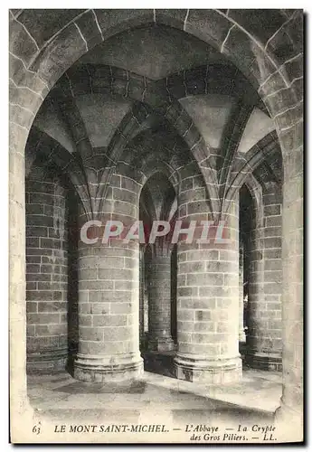 Ansichtskarte AK Le Mont Saint Michel L Abbaye La Crypte des gros piliers