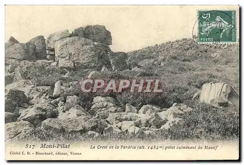 Cartes postales Mont Pilat Le Crest de la Perdrix point culminant du massif