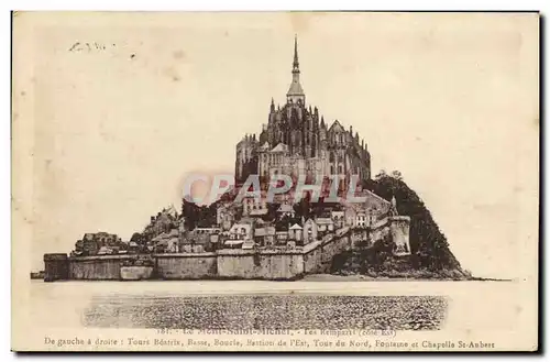 Cartes postales Le Mont Saint Michel Les Remparts