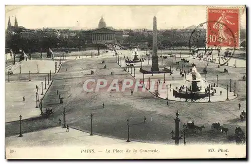 Cartes postales Paris Place de la Concorde