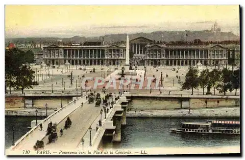 Cartes postales Paris Place de la Concorde Panorama